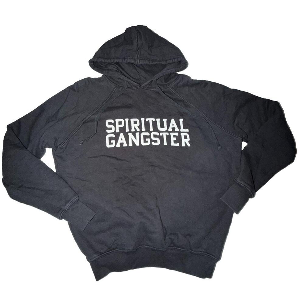 Spiritual Gangster Women’s Varsity Classic Logo Raglan Hoodie Sweatshirt Small - Picture 2 of 5